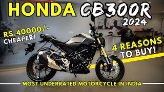 Honda CB300R 2024  Ride Review  4 Reasons to Buy  Best 300cc Bike in India hondacb300r [upl. by Nahtnahoj]