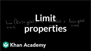 Limit properties  Limits and continuity  AP Calculus AB  Khan Academy [upl. by Feldt455]