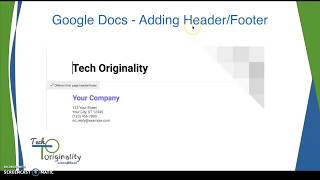 How to add Header and Footer in Docs [upl. by Mccandless530]