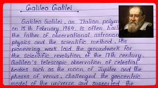 Essay on Galileo Galilei in English  Galileo Galilei Essay  About Galileo Galilei in 150 Words [upl. by Rustin]