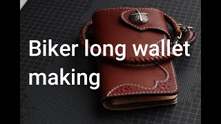 dompet kulit leather biker walletDIY [upl. by Derrick751]