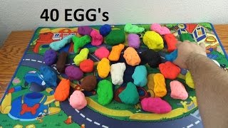 Play doh 40 surprise eggs [upl. by Ablem]