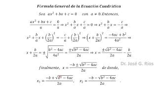 La Ecuación Cuadrática [upl. by Ahsircal78]