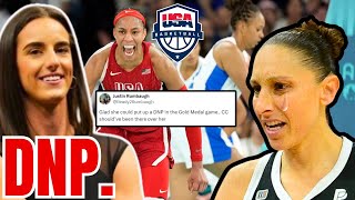 Diana Taurasi EMBARRASSED w DNP for Gold Medal Game as USA Basketball quotSURVIVESquot France 6766 [upl. by Yentroc]