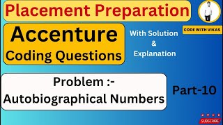 Autobiographical Numbers  Accenture Coding Question Part10  Placement Preparation codewithvikas [upl. by Patric]