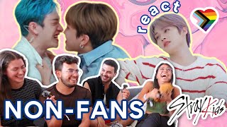 My gay friends react to Stray Kids not so straight moments 😳 [upl. by Llerehs]