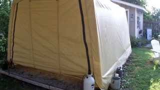 2Yr Update Harbor Freight 10X15 Portable Garage Shelter Review [upl. by Nanji]