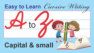 Cursive Writing for children  Cursive Capital amp small alphabet  Learning Booster  Write A to Z [upl. by Derward808]