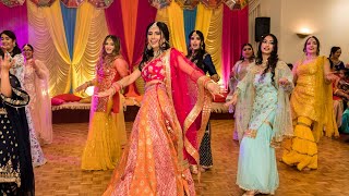 EKJOT AND SATPREET  BRIDE AND BRIDESMAIDS PUNJABI SANGEET DANCE PERFORMANCE  MELBOURNE AUSTRALIA [upl. by Naillik]