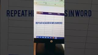 Repeat Header Rows in WORD [upl. by Dnaltiac]