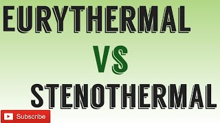 Difference between Eurythermal amp Stenothermal Animal [upl. by Enahsal]