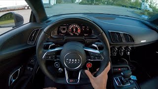 2017 Audi R8 V10 Plus  Sunset POV Test Drive by Tedward Binaural Audio [upl. by Jacoba167]