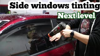 Car side glass windows tinting  Car ka side glass window film kaise lagaye [upl. by Anairdna]