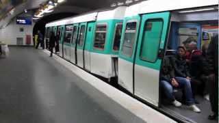 Paris Metro Lines 7 and 2 on 6 March 2013 [upl. by Twelve]