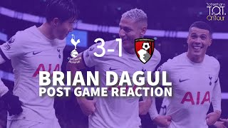 Dagul s reaction  Spurs fight to defeat Bournemouth 31 [upl. by Acinyt]