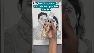 How to spray fixative on sketch art viral short video [upl. by Ynad]