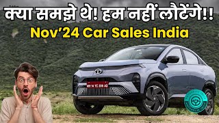 वाह MG मान गए  November 2024 Car Sales  Brandwise Sales Nov 2024 MotoholicIndia [upl. by Kieryt]