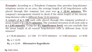 03 Hypothesis Testing  Twotailed Ztest for μ [upl. by Notxarb806]