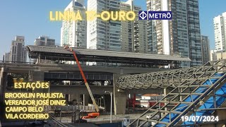 LINHA 17OURO  Atualização das obras de 4 estações  19072024 [upl. by Tavey857]