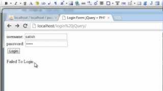 Login Form jQuery  PHP  AJAX [upl. by Shantee]