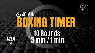 Workout Music With Boxing Timer 40 Min  3 min Work  1min Rest  Mix 46 [upl. by Dyann463]