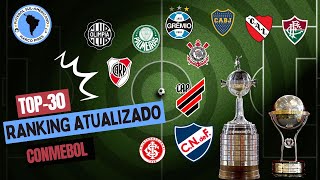 Ranking Conmebol ATUALIZADO  Sorteio Libertadores e SulAmericana 2024  Como está seu time [upl. by Namlak186]