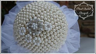 DIY Pearl Bridal Bouquet  DIY Glam Wedding Bouquet  DIY Wedding Tutorial [upl. by Naehgem]