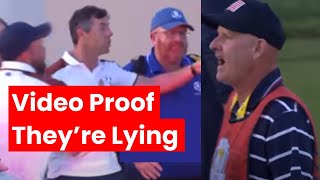 Video Footage Proves Rory McIlroy and Media Are Lying About What Happened On 18th Green at Ryder Cup [upl. by Michaelina]