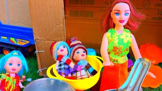 chinki ka exidentबच्चों aaj chinki ka exident kaise hua कार्टून wala video me exident barbie toy [upl. by Pressman]