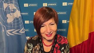 Video message by amb SimonaMirela Miculescu  President of the UNESCO General Conference 112024 [upl. by Hollington]