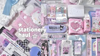 ASMR ♡ kawaii stationery haul aesthetic unboxing 🍥 chill ☾ no bgm  links [upl. by Ayila]