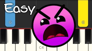 Fingerdash GEOMETRY DASH LEVEL 21  EASY PIANO TUTORIAL [upl. by Esyahc75]