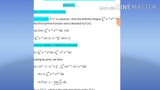 Advanced Mathematics ampQueuing Models ModuleIBetaampGamma functions Gamma Function [upl. by Crissie]