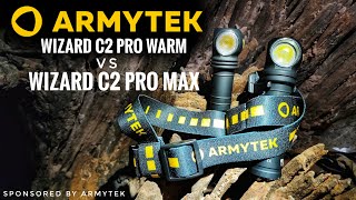 Beam Shot Comparison  Armytek Wizard C2 Pro Max 4000lm vs Wizard C2 Pro Warm 2330lm [upl. by Trisa]