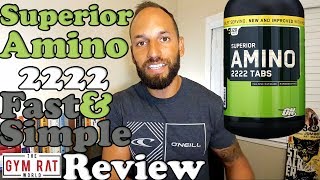 Superior Amino 2222  Recovery Supplement  Review [upl. by Ecaroh109]