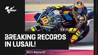 A recordsmashing fight for the MotoGP™ pole in Lusail 🔥  2023 QatarGP [upl. by Caren634]