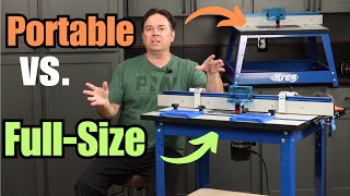 Kreg Portable vs Full Size Router Table Review [upl. by Sal]