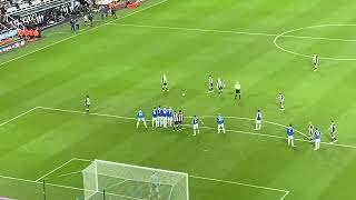 kieran Trippier’s free kick vs everton from the gallowgate [upl. by Aneekal]