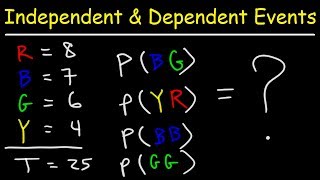 Probability  Independent and Dependent Events [upl. by Phail]