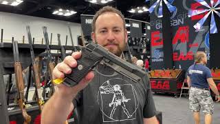 Girsan MC14T Tilt Barrel 380 ACP Pistol at NRA 2023 [upl. by Adnamal135]