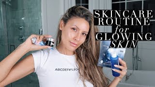 CURRENT SKINCARE ROUTINE FOR GLOWING SKIN  DESI PERKINS [upl. by Litnahc]