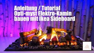 IKEA HACKS 😱🔨 Elektrokamin bauen opti myst 3D in IKEA TV Sideboard Feuerstelle real flame fireplace [upl. by Pickett585]