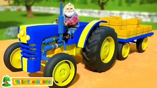 Wheels On The Tractor Farm Vehicle and Toddler Rhyme for Children [upl. by Kcirevam619]