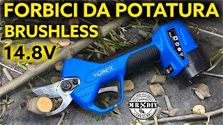 Forbici da potatura elettriche a batteria 28mm Brushless VOMEX ES28 Cesoie da giardinaggio [upl. by Nohsauq]