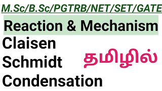 4Claisen Schmidt Condensation  in Tamil ORGANIC NAMING REACTIONS [upl. by Okin]