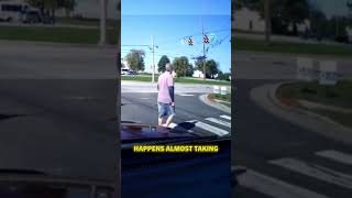 Cars Runs Red Light Then Lands On Another Car dashcam badaccident RedLightRunner [upl. by Schell]