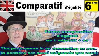 Le comparatif d’égalité as … as not so … as  Anglais 6ème [upl. by Sira]