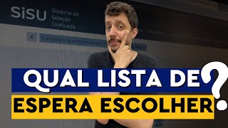 COMO ESCOLHER A LISTA DE ESPERA CERTA NO SISU 2024 [upl. by Louis]