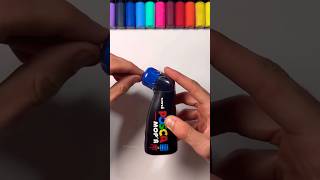 Best blue posca marker art painting arte posca [upl. by Narud197]