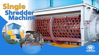 2002000kgh Waste Plastic Lump Single Shaft Shredder Machine Plastic Block Crusher Machine [upl. by Plate]